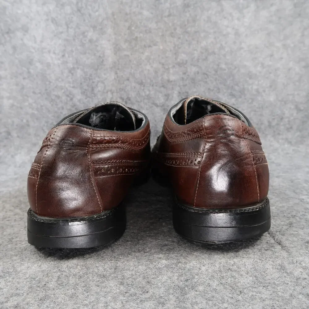 Rockport Shoes Men 11.5 Oxford Derby Wingtip Brown Leather Lace Up Classic Dress
